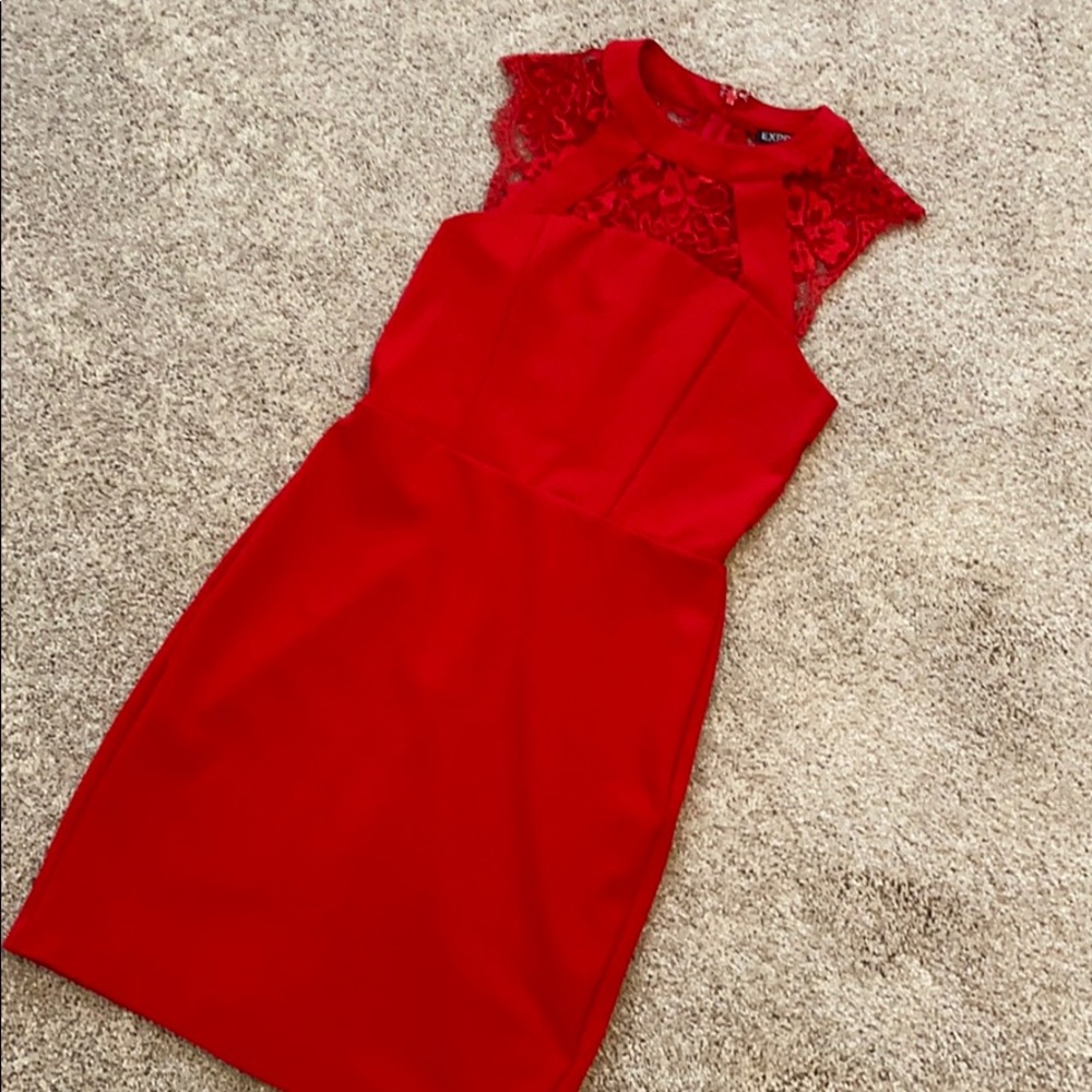 Express red dress